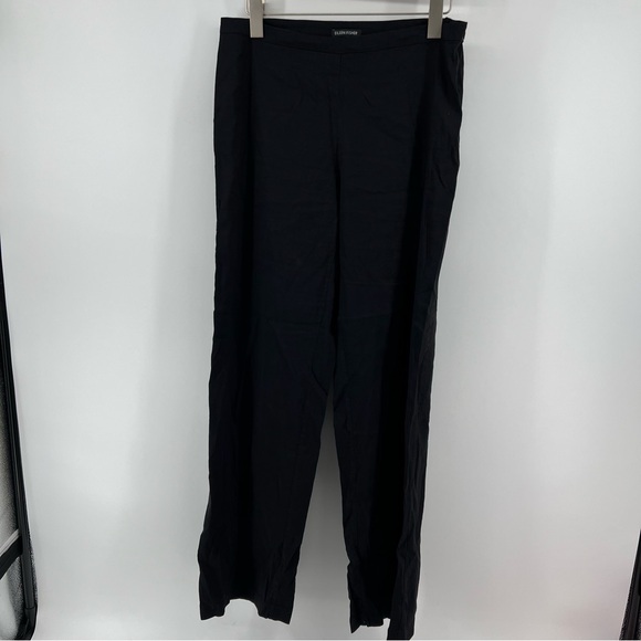 Eileen Fisher linen blend black pants size 10 - Picture 1 of 8